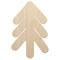 Simple Pine Tree Unfinished Wood Shape Piece Cutout for DIY Craft Projects